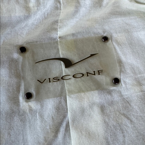 Visconf Italian leather moto jacket silk trim soft sage green EUC size M - Picture 7 of 16